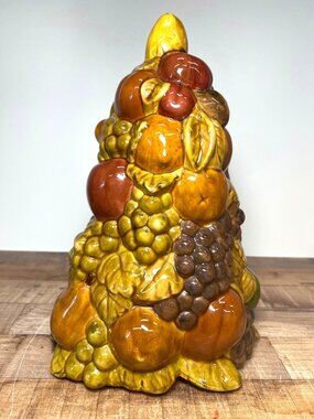 Ceramic Fruit Topiary Table Centerpiece 12" Tall Glossy Finish